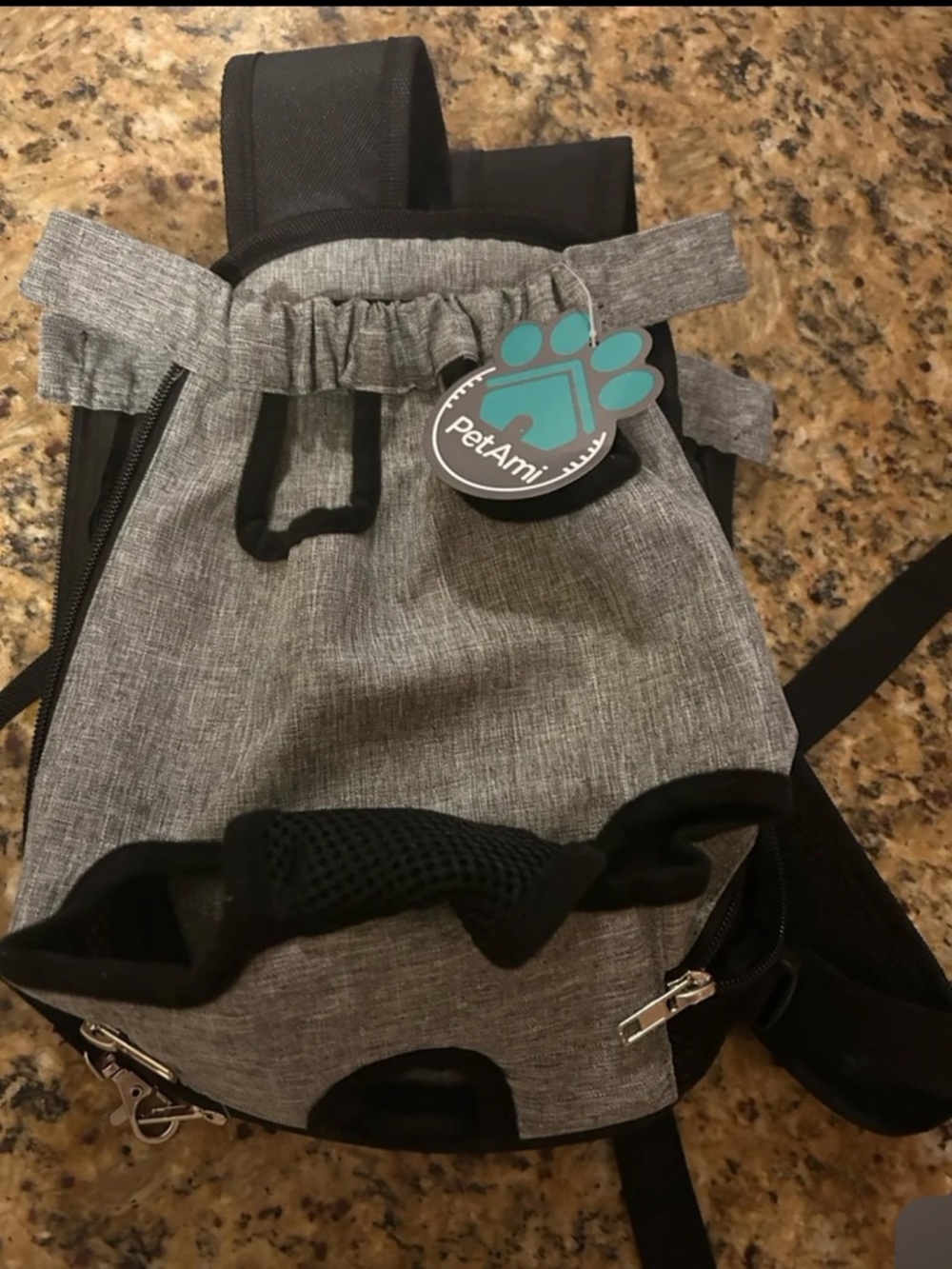PetAmi Gray Pet Carrier Backpack : Size XS/S